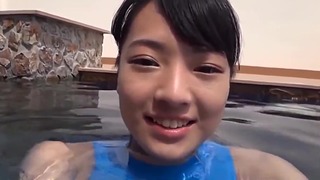 Chinese Teen Down in the mouth Bathing suit Total non - undressed